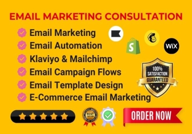 I will setup e-commerce email marketing klaviyo or mailchimp flows,  campaign