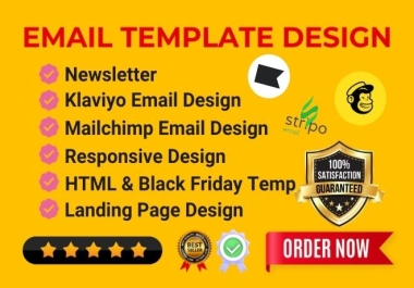 I will design responsive mailchimp and klaviyo email templates or newsletters