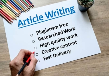 I will write a personally written and SEO-optimized 500+ word article