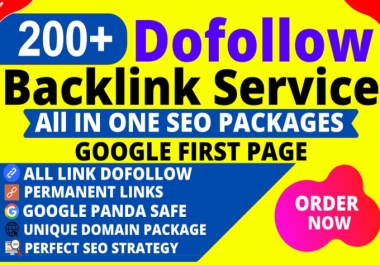 200+ dofollow backlinks service All in One Seo Service