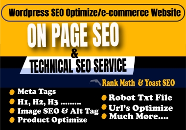 On page SEO Optimization with Yoast or Rank math & Keyword Research