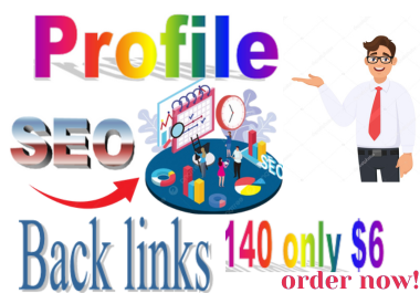 I will manually create 140 high quality profile backlinks.