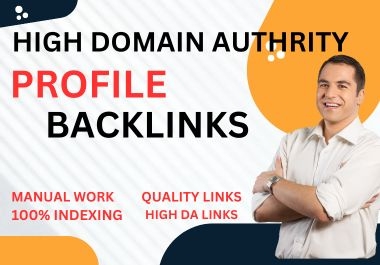 I will build powerful high DA PA profile backlinks for SEO success