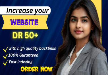 I Boost your ahref domain rating 50+ guaranteed SEO Backlinks.