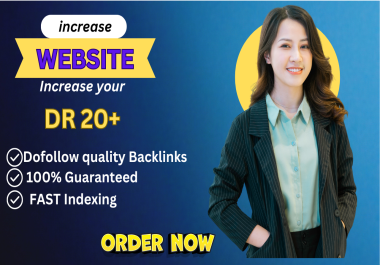 I offer to Boostincrease Your Ahref Domain Rating 20+ By using high quality SEO backlinks