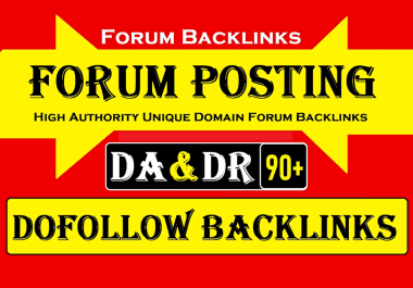 I will do 100 forum posting,  unique domain dofollow forum backlinks