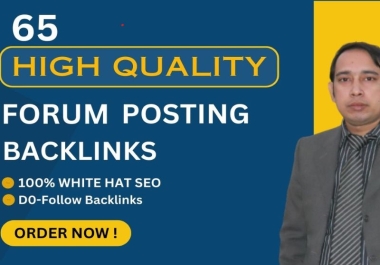 I will submit 65 dofollow forum posting backlinks to high DA PA low spam