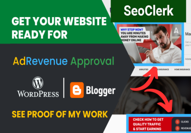 I Will Setup WordPress/Blogger Website for AD Revenue Approval