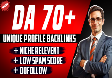 I Will Manually Create 70 Da Upto 90 High Profile Backlinks