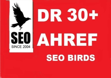 Increase Ahrefs DR 30 plus with High Authority SEO backlinks