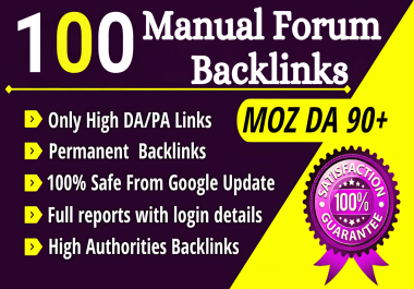 I will do high DA 90+ forum posting high quality dofollow seo backlinks