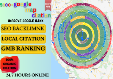 I will create 5000 google maps citations for gmb google maps seo ranking and local SEO google map