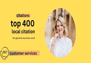 I will do top 400 citations and directory submission for website ranking