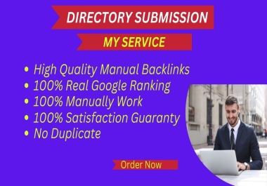 Manually unlimited Directory submission backlinks for website Ranking