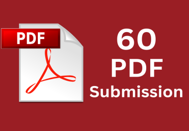 I will do PDF submission manually on 60 high da document sharing sites