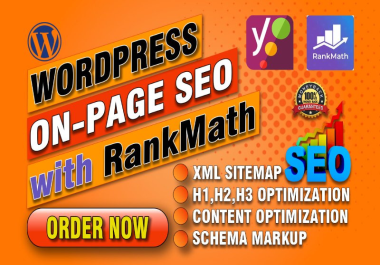 I will setup rank math SEO and score 90 plus in on page optimization