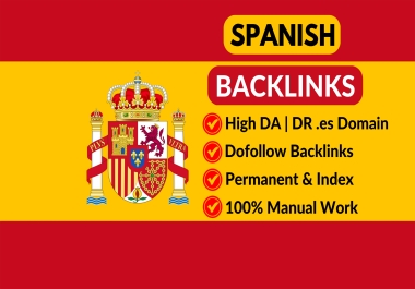 Boost Your SEO 25 High Quality Spanish Dofollow Spain. es Backlinks +50 High TF Sites