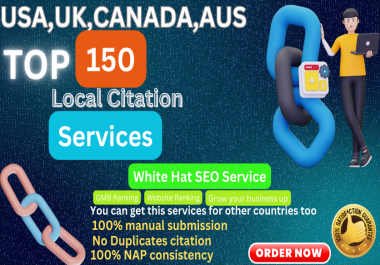 I will do 150 USA local citations and listing backlinks