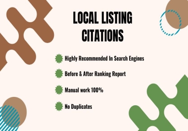 I will provide 100 local listing