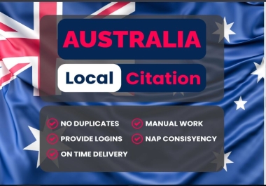 Get top 150 Australia Local citation backlinks and Directory submission for Local SEO & GMB ranking