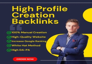 I will Create 150 High Quality Profile Creation Backlinks for your website