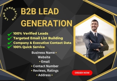 I will do targeted b2b 110 lead generation,  web research and LinkedIn leads