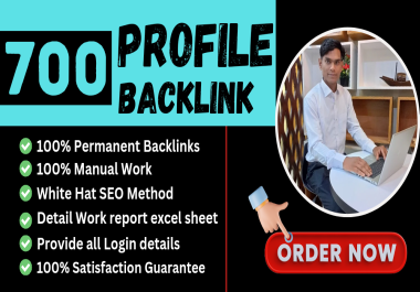 700 Profile Backlinks Boost your website with high quality profile backlinks