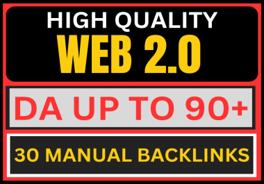 I will build high quality 30 web 2 0 backlinks