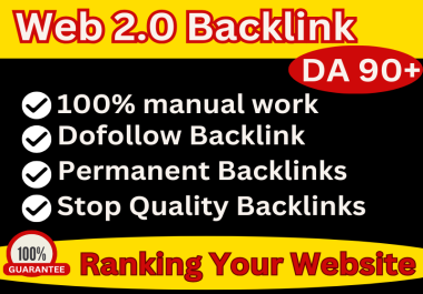 Create 90+ High Authority Web 2.0 Homepage SEO Dofollow Backlinks