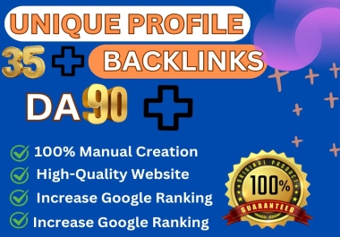 I will do 90+DA 30 SEO manually high quality profile and forum backlinks.