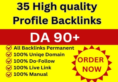 I will Provide High Authority DA 90+ profile backlinks for SEO ranking