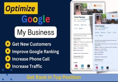 I will do your Google My Business optimization for Rank Higher Locally.