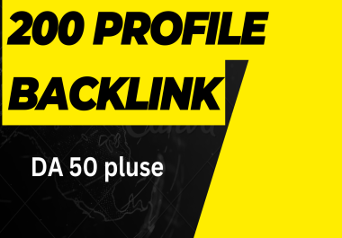 i wil provide 200 backlinks with 50 pluse DA