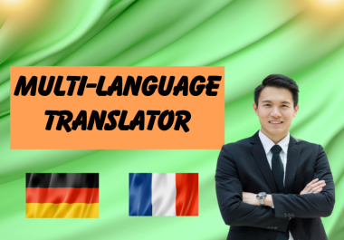 Multi-Language Translator FRENCH,  ENGLISH AND GERMAN