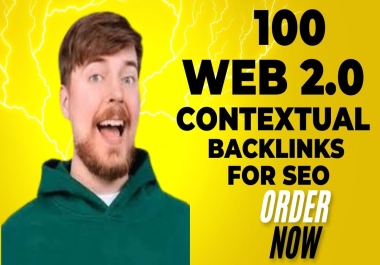 100 web 2.0 Backlinks High Authority Permanent Contextual White Hat SEO Link Building