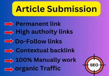 I will do 30 high quality article submission dofollow backlink