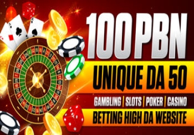 PowerFull Domains 100 PBN Dr 80 Casino Poker Judi slots Gambling Dofollow Permanent Backlinks