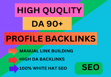 I will Provide 40 High Quality DA 90 Plus Profile Backlinks