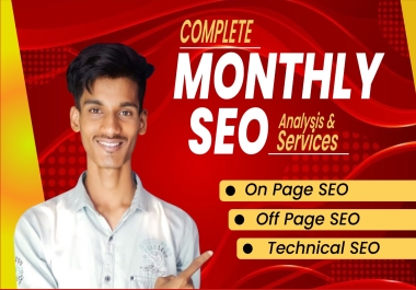 complete monthly seo service for website top ranking