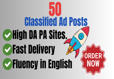 I Will Do 50 Classified Ad Posts On Top Sites Worldwide