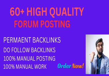 I will build 60+ forum posting backlinks to high DA PA sites