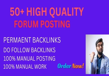 I will build 5O+ forum posting backlinks to high DA PA sites