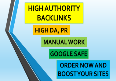 Build 50 high domain authority backlinks to rank your websites