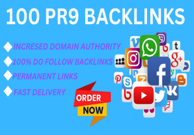 I will do100 PR9 Backlink for increase your site ranking