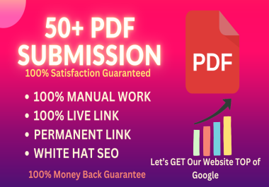 I will Do 50+ pdf submission to top document sharing sites in World