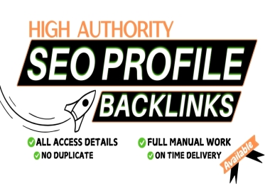 Improve Website Ranking with High Quality SEO Profile Backlinks.