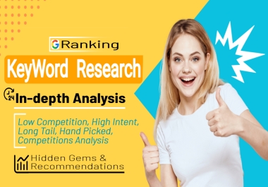 50 SEO Keyword Research And Competitor Analysis for Google Ranking