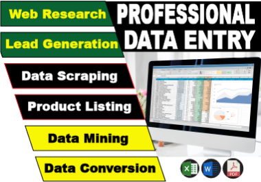 I Will Offer Lead Generation,  Data Entry,  and Email List Services