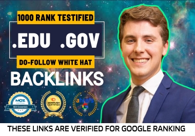 100 Manually Created Backlinks From branded EDU & GOV Domains SEO link building Backlinks