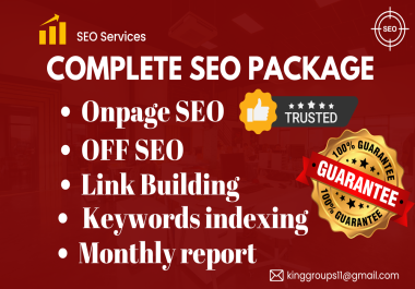 Optimize you Website in 30 Days with Manual Complete SEO Service including backlinks